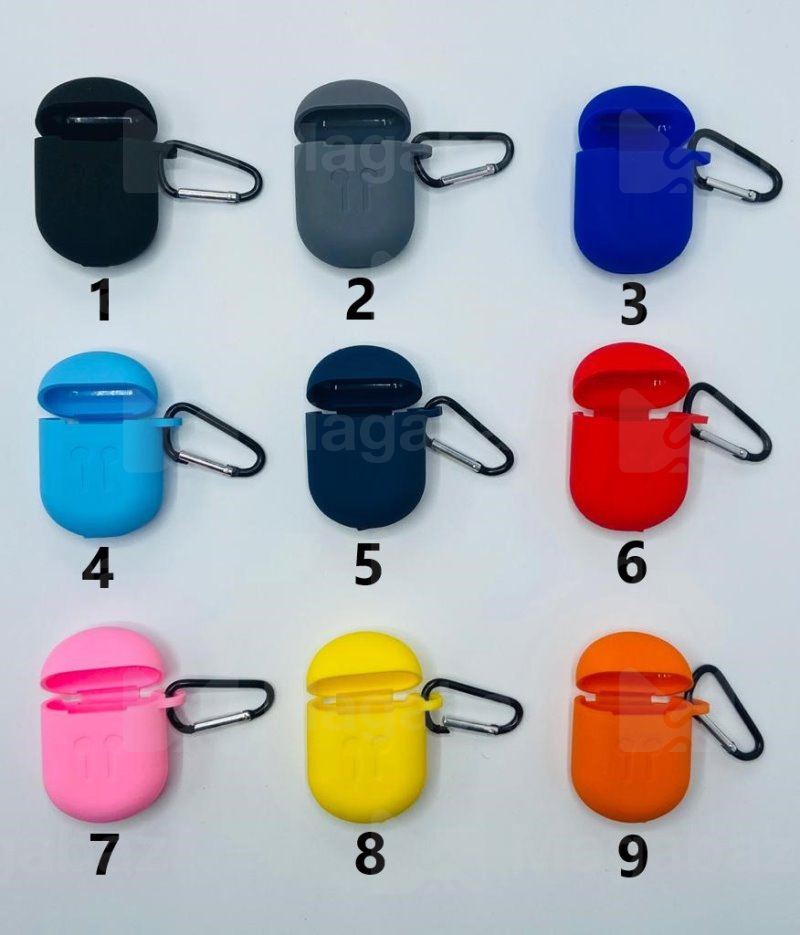 Чехол для наушников_Apple-- AirPods * AirPods 2_No Name_TPU_Вид №4_с карабином_синий_3