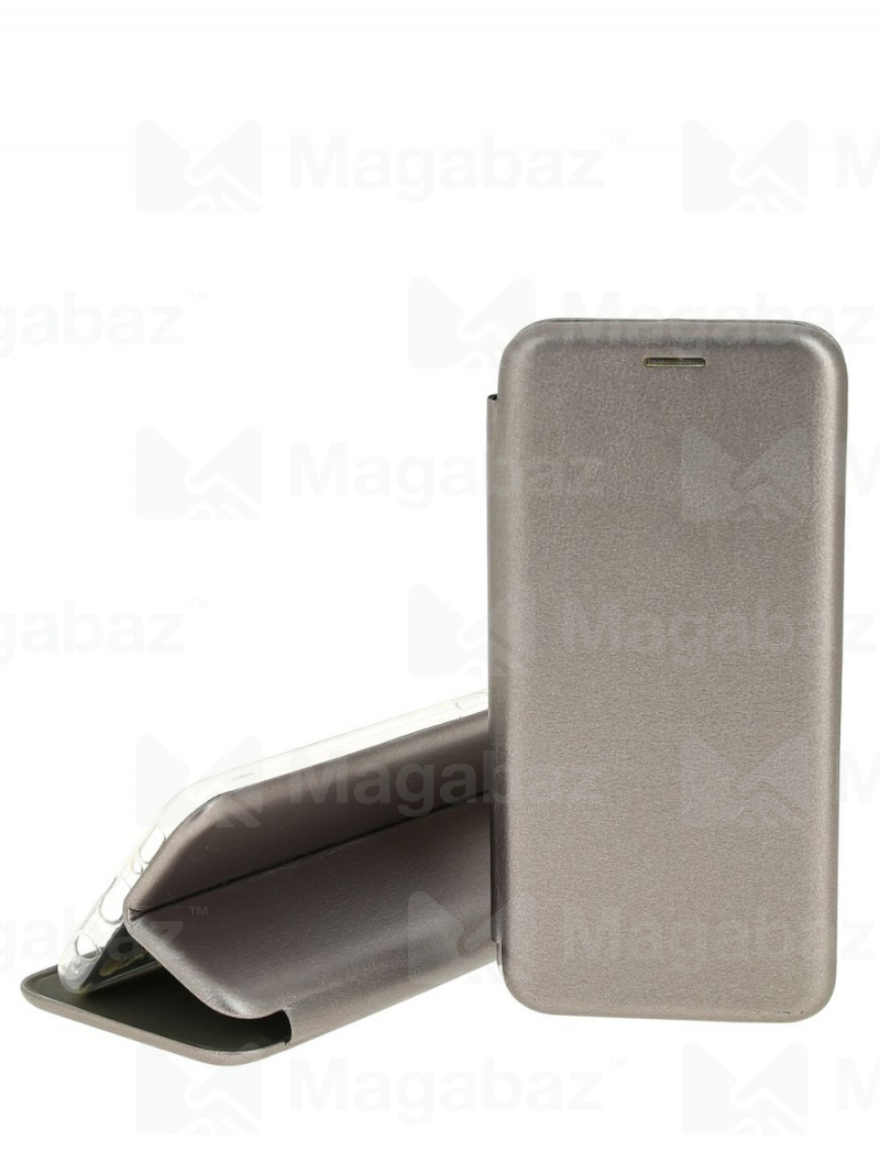 Чехол-книжка для_Samsung-- S20_1.345_Fashion Case_на магнитах_с визитницей_графит_тех.пак.
