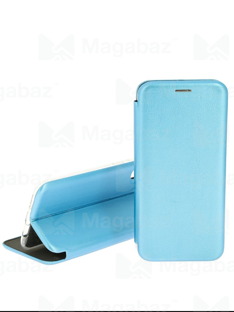 Чехол-книжка для_Samsung-- A52 * A52S_1.345_Fashion Case_на магнитах_с визитницей_голубой_тех.пак.