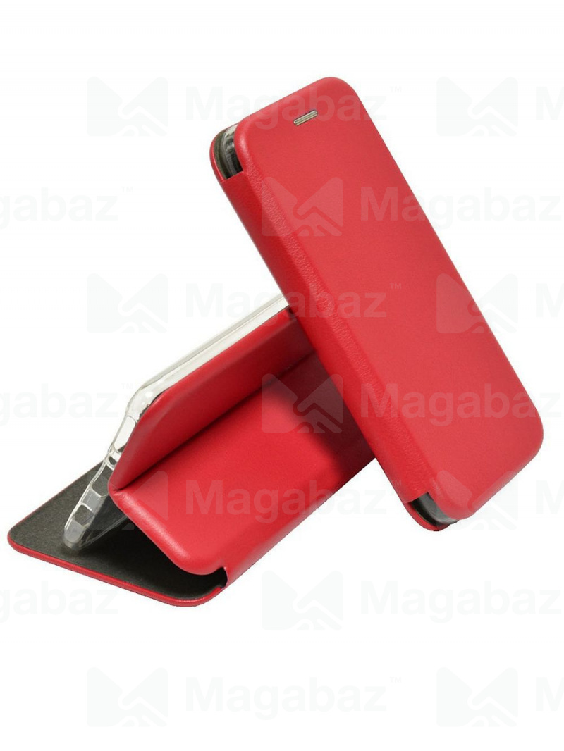 Чехол-книжка для_Samsung-- Note 10_1.345_Fashion Case_на магнитах_с визитницей_красный_тех.пак.