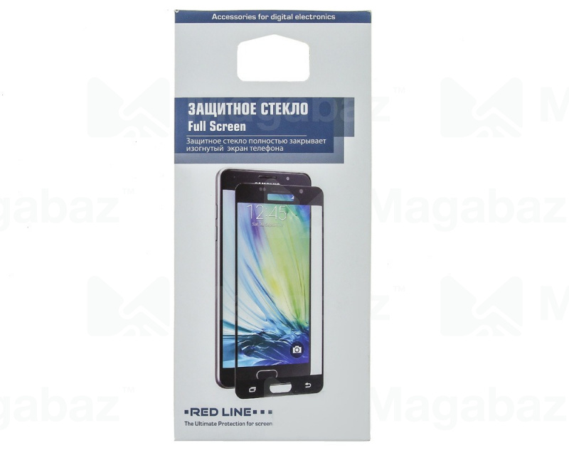 Защита дисплея_Oppo-- Reno 5 4G_2.155_стекло_Red Line_Full Screen_черное_ПОЛНЫЙ КЛЕЙ