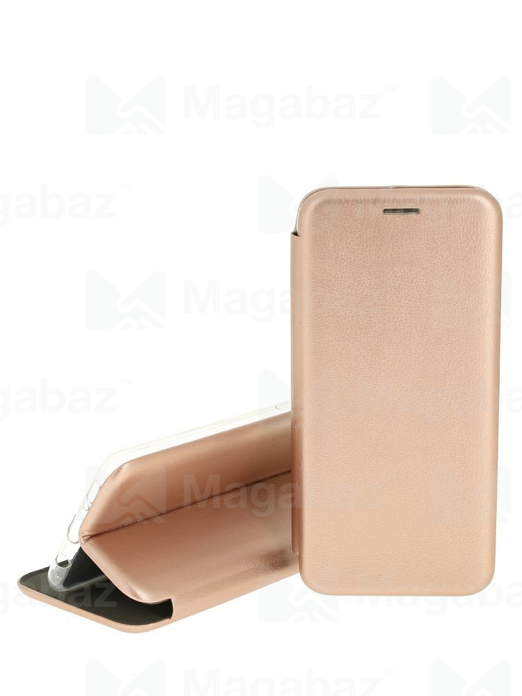 Чехол-книжка для_Tecno-- Spark 8C_1.345_Fashion Case_на магнитах_с визитницей_золотой-розово_тех.пак