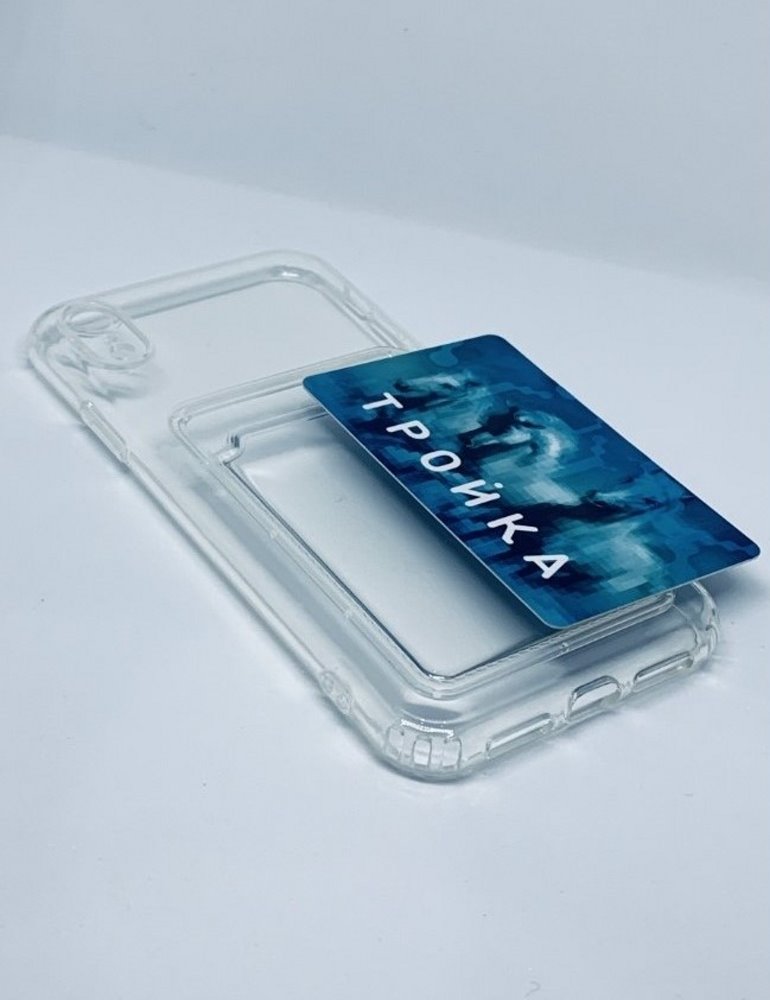 Накладка для_Samsung-- A71_1.153_TPU 1,5mm_с кардхолдером_с ЗАЩИТОЙ камеры_прозрачный