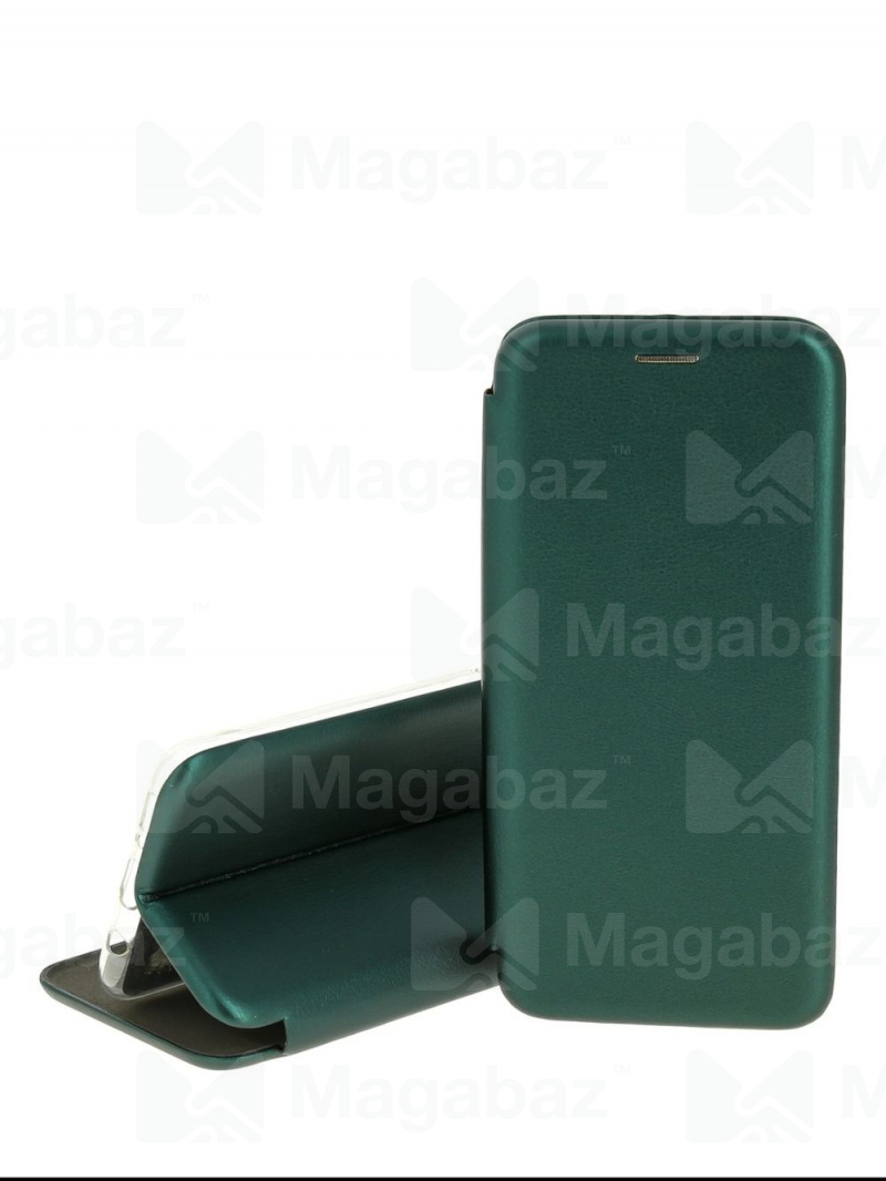 Чехол-книжка для_Samsung-- M31S_1.345_Fashion Case_на магнитах_с визитницей_зеленый_тех.пак.