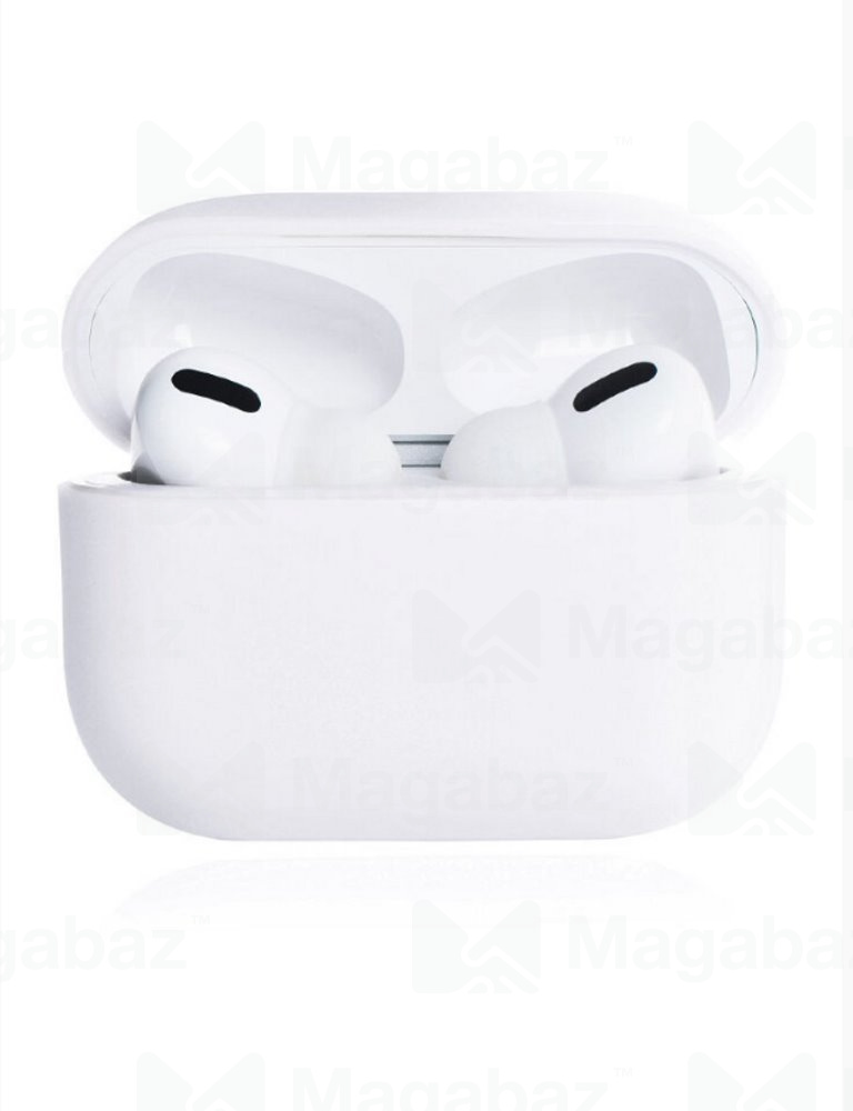 Чехол для наушников_Apple-- AirPods PRO_Silicone Case_TPU_белый_11