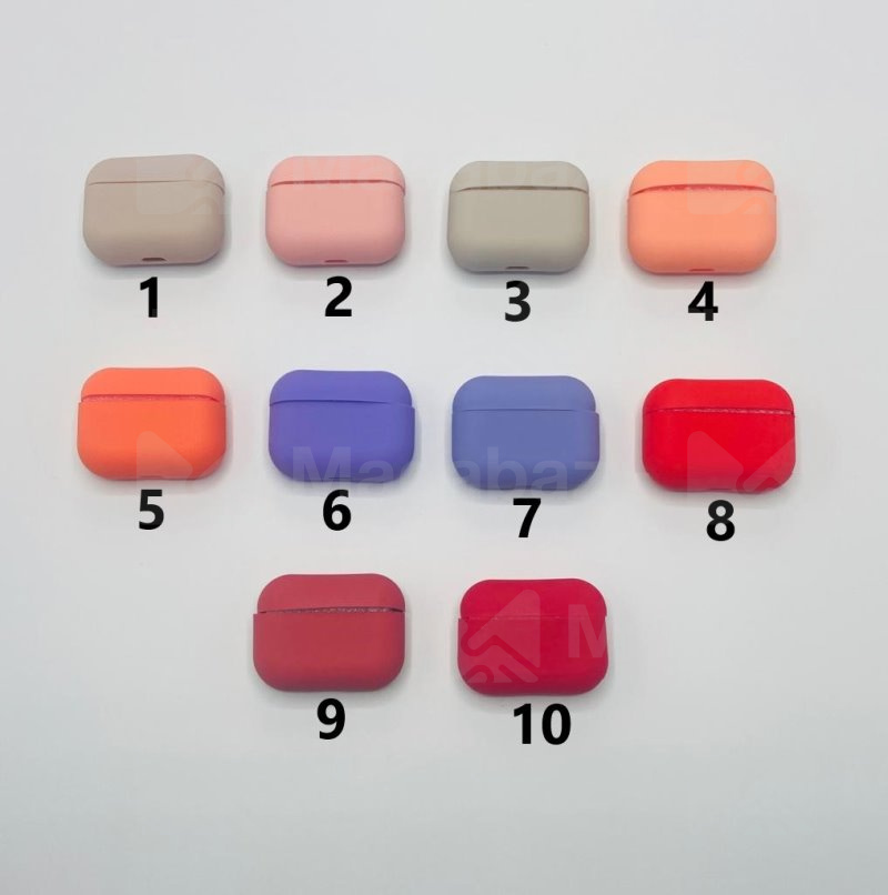 Чехол для наушников_Apple-- AirPods PRO_Silicone Case_TPU_красный_9