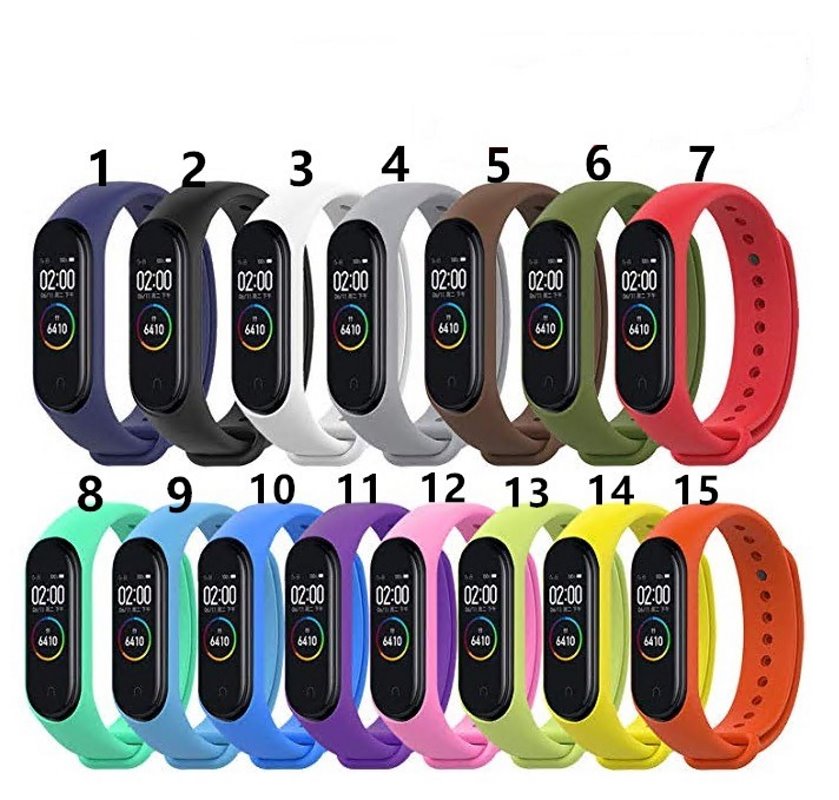 Ремешок на руку для_Xiaomi-- Mi Band 4 * Mi Band 3_No Name_TPU_Вид №2_зеленый_13_тех.пак.