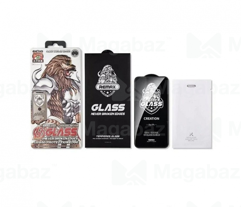 Защита дисплея_Apple-- iPhone 13 * 13 PRO_2.1541_стекло_Remax_GL-59_черное_ПОЛНЫЙ КЛЕЙ